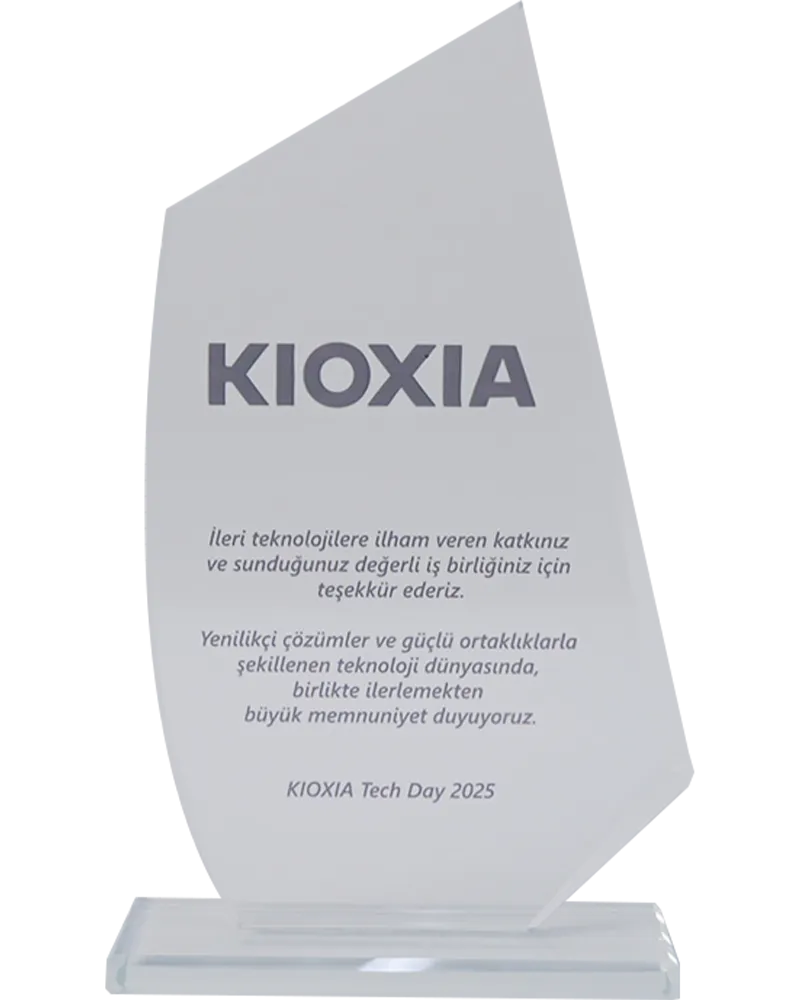 KIOXIA Teşekkür Plaketi